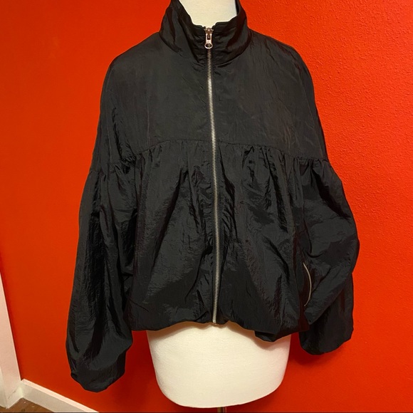 Free People Nylon Athletic Bubble Zipper Jacket - Picture 2 of 7